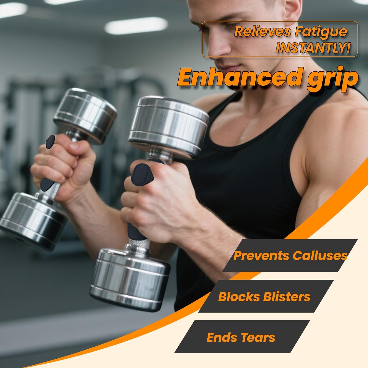 Professional Weightlifting Grips - Rubber Callus Protection for Pull-Ups, Gymnastics, and Cross Training - Non-Slip Palm Gloves for Men and Women