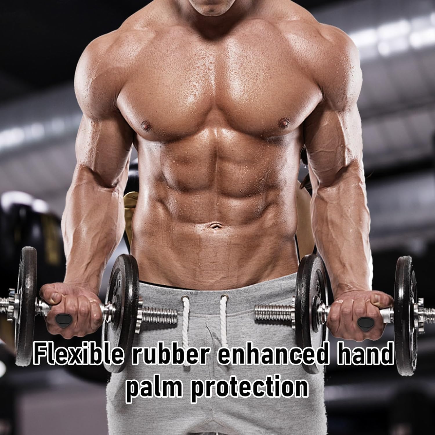 Professional Weightlifting Grips - Rubber Callus Protection for Pull-Ups, Gymnastics, and Cross Training - Non-Slip Palm Gloves for Men and Women
