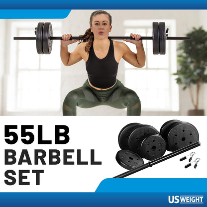 Barbell Set for Home Gym – Strength Training Weight Set Made in USA