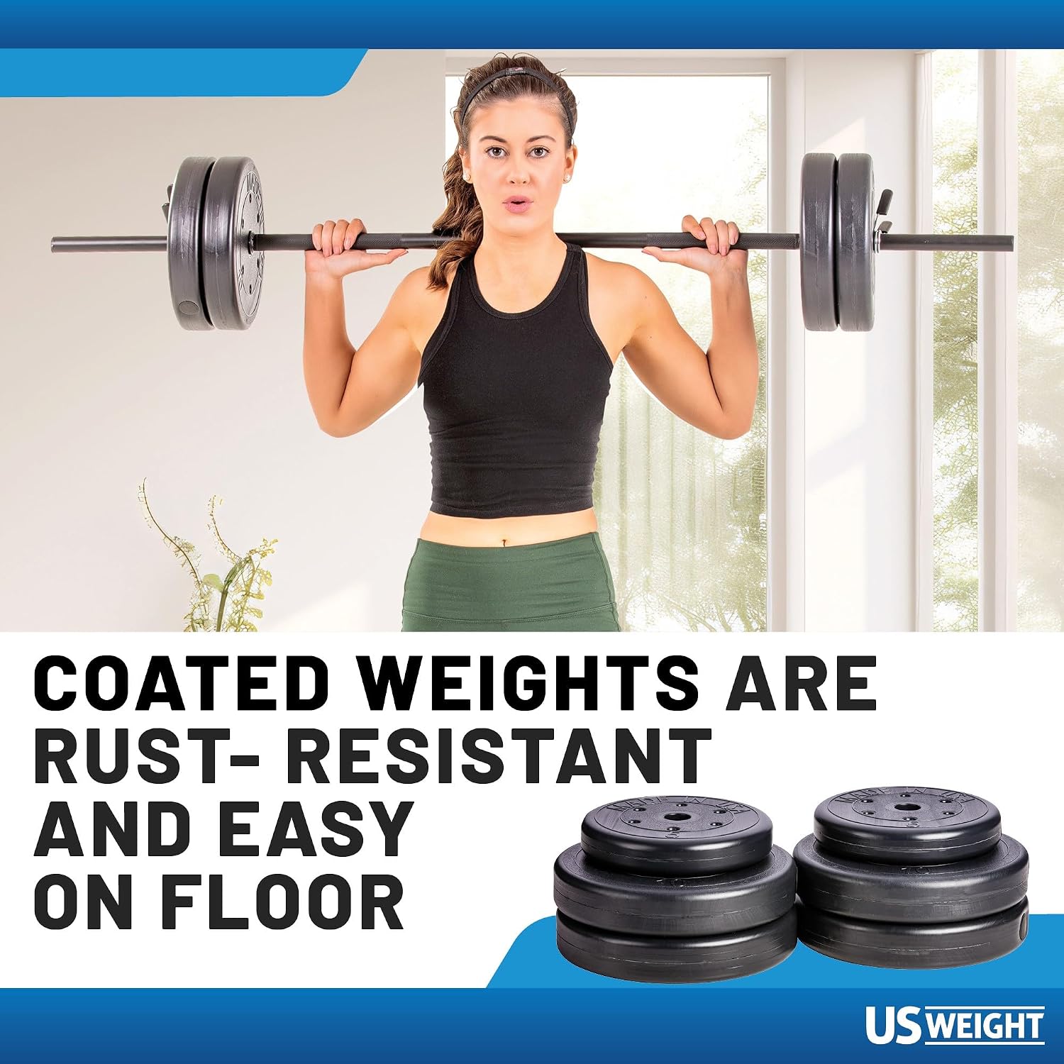 Barbell Set for Home Gym – Strength Training Weight Set Made in USA