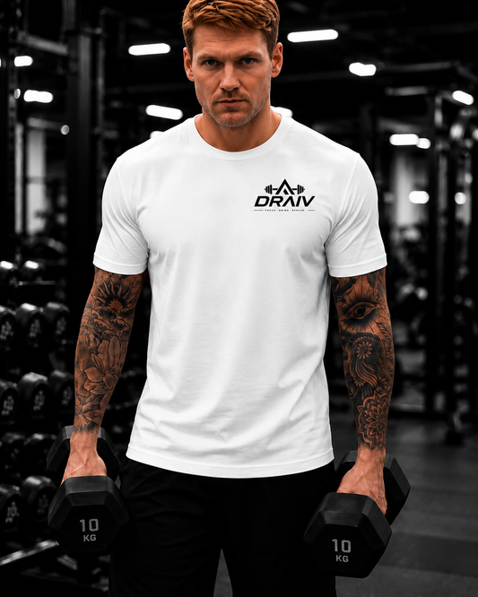 Black Draiv Evolve T-Shirt from DraivStore featuring a stylish graphic design on the front.