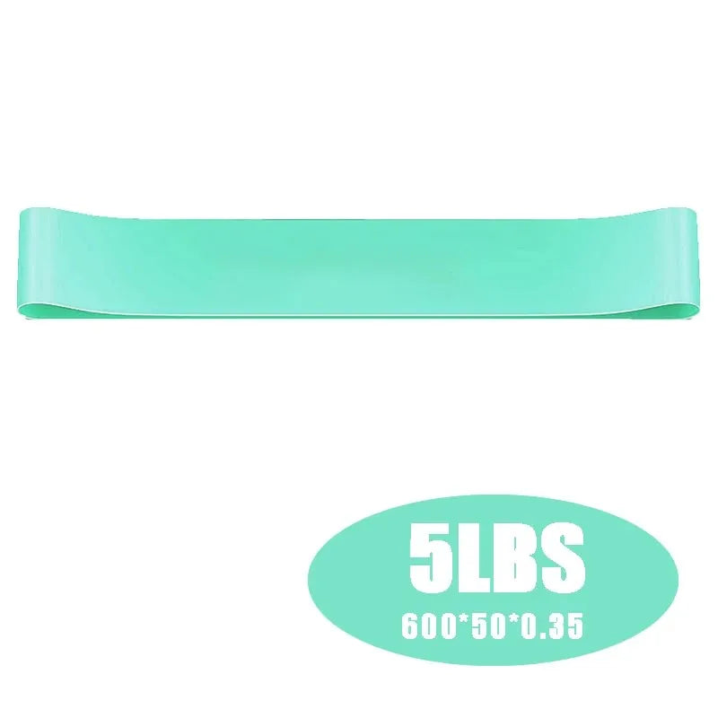 Five-Piece Yoga Elastic Resistance Band Set for Fitness and Hip Training